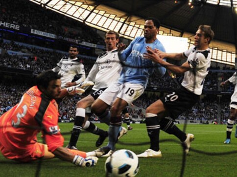 Crouch own goal gives City tilt at Champions League