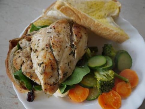 In your lunchbox: zesty chicken and zucchini sandwich In your lunchbox: zesty chicken and zucchini sandwich