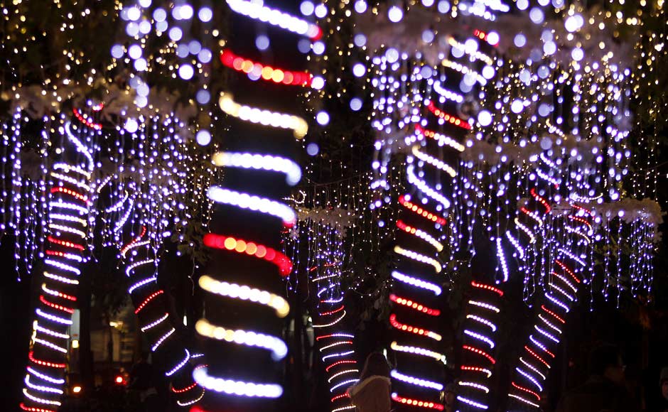 Christmas decorations in Taipei. Reuters Christmas decorations in Taipei. Reuters