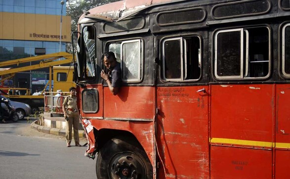 Images: Bus driver goes on a rampage in Pune, kills 9 Images: Bus driver goes on a rampage in Pune, kills 9