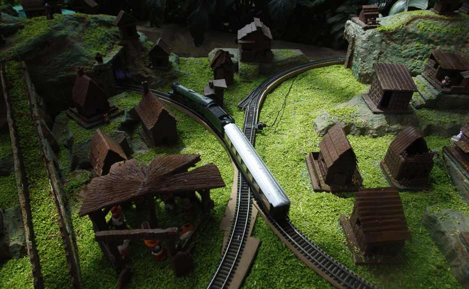 It's all made of chocolate, the house we mean, not the train. Reuters It's all made of chocolate, the house we mean, not the train. Reuters