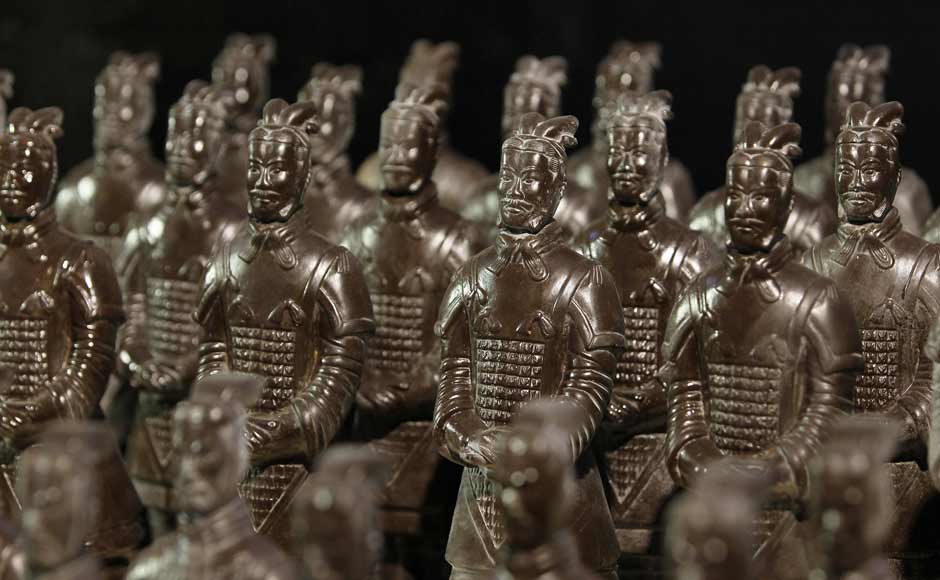 Chinese Warriors made of chocolate. An army of chocolate! Reuters Chinese Warriors made of chocolate. An army of chocolate! Reuters