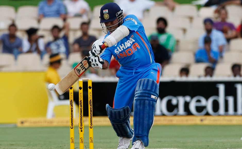 Sachin Tendulkar of India plays a shot during their one-day international cricket match against Sri Lanka in Adelaid. Reuters Sachin Tendulkar of India plays a shot during their one-day international cricket match against Sri Lanka in Adelaid. Reuters