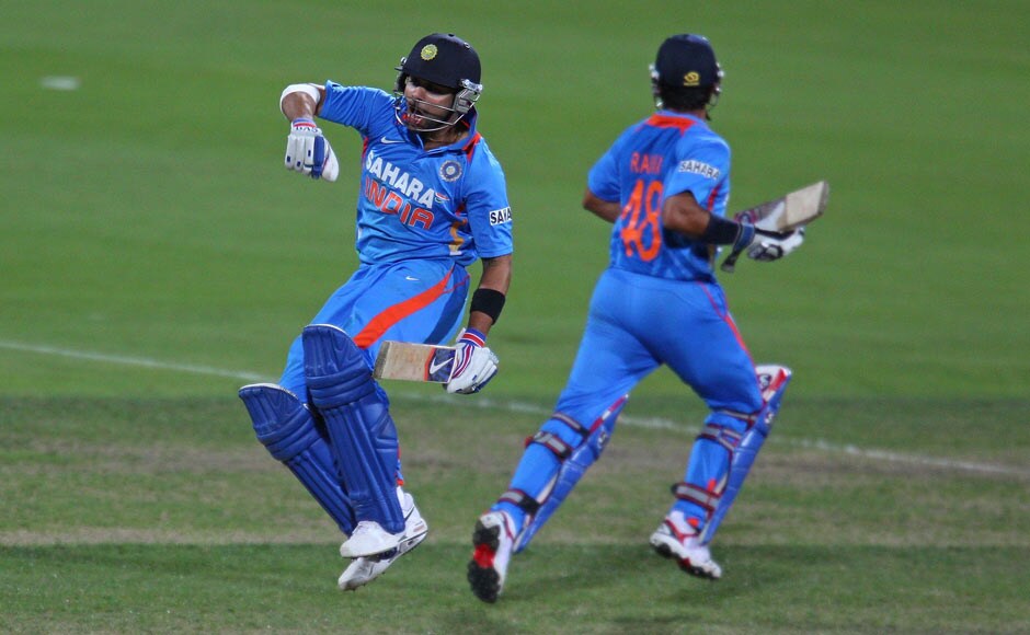 Virat Kohli celebrates after reaching his century during the One Day International match between India and Sri Lanka at Bellerive Oval at Hobart, Australia. Getty Images Virat Kohli celebrates after reaching his century during the One Day International match between India and Sri Lanka at Bellerive Oval at Hobart, Australia. Getty Images