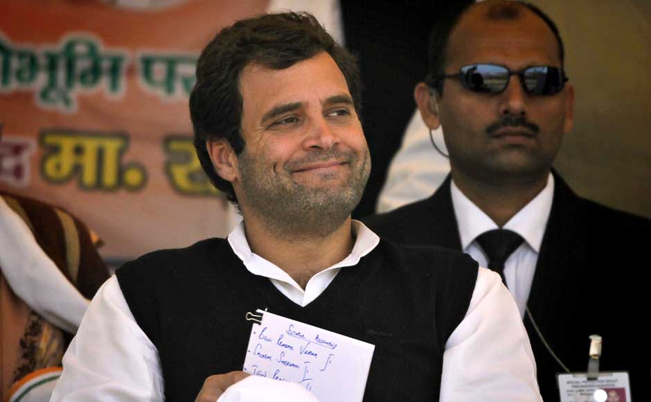 Rahul Gandhi's aggressive campaigning in the state has not paid off. The Congress is leading in 45 seats. AP Rahul Gandhi's aggressive campaigning in the state has not paid off. The Congress is leading in 45 seats. AP