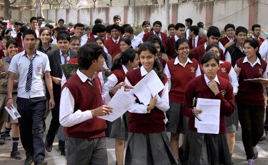 Students leave after appearing in the 12th standard exam of CBSE board in Gurgaon on Thursday. PTI Students leave after appearing in the 12th standard exam of CBSE board in Gurgaon on Thursday. PTI
