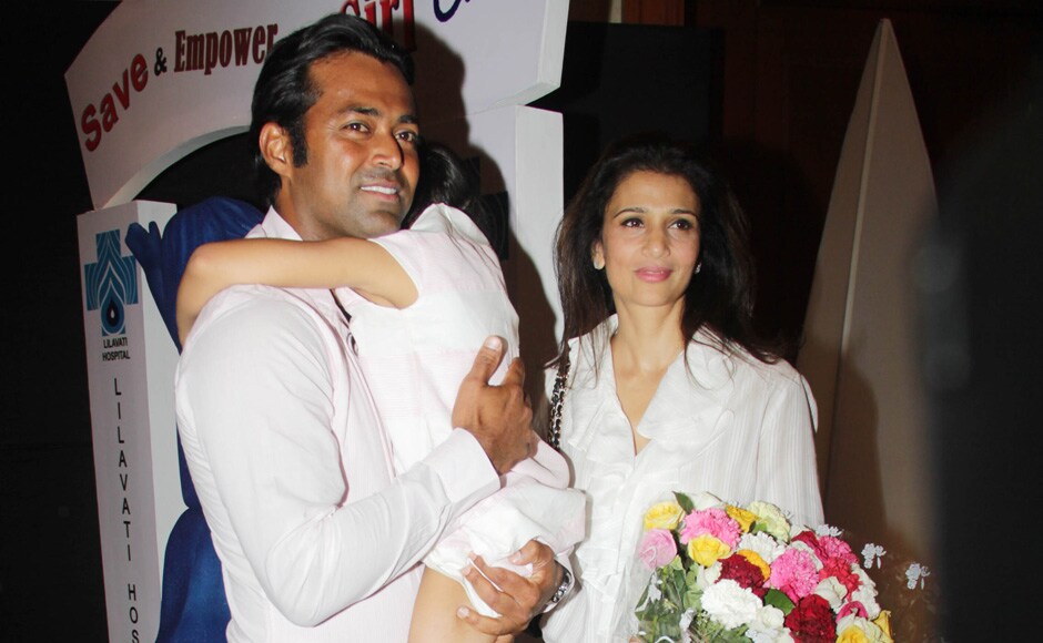 Leander Paes attends the fundraiser for the "Save and Empower the Girl Child" foundation with his wife Rhea and daughter Aiyana. Raju Shelar/Firstpost Leander Paes attends the fundraiser for the "Save and Empower the Girl Child" foundation with his wife Rhea and daughter Aiyana. Raju Shelar/Firstpost