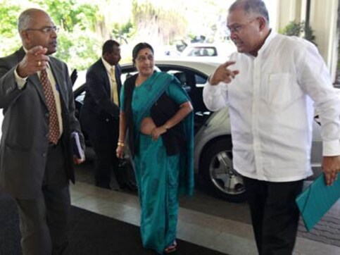 Satisfied with our visit to Sri Lanka: Swaraj Satisfied with our visit to Sri Lanka: Swaraj