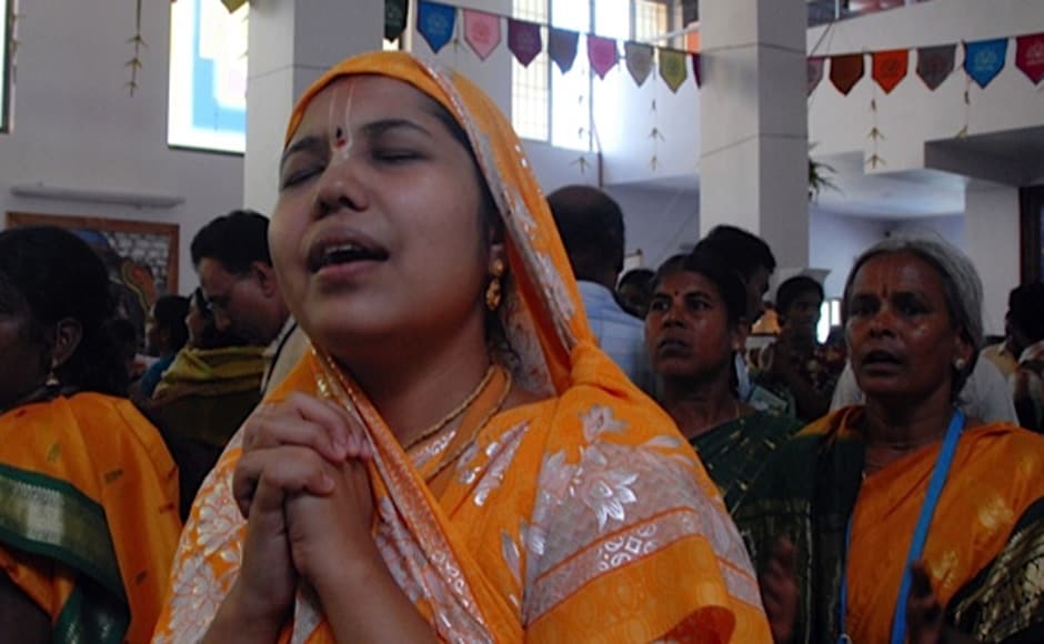 Devotees praying at the temple. The temple was consecrated on 26th April. Firstpost Devotees praying at the temple. The temple was consecrated on 26th April. Firstpost
