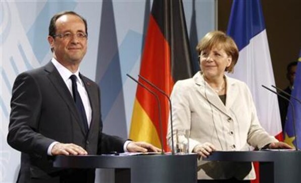 Merkel, Hollande promise joint growth strategy Merkel, Hollande promise joint growth strategy