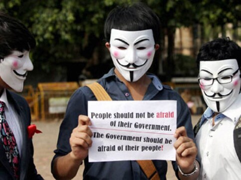 'Anonymous' protests, vows more attacks on govt sites 'Anonymous' protests, vows more attacks on govt sites