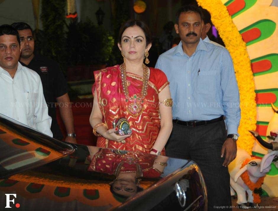 Nita Ambani attends the wedding ceremony of Esha Deol and Bharat Takhtani. Raju Shelar/Firstpost Nita Ambani attends the wedding ceremony of Esha Deol and Bharat Takhtani. Raju Shelar/Firstpost