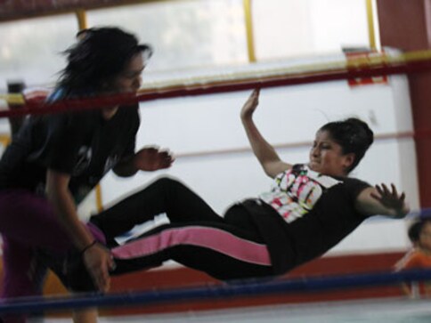 Teenage Kyrgyz female wrestler nightmare for male colleagues Teenage Kyrgyz female wrestler nightmare for male colleagues