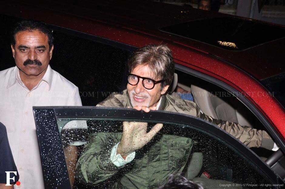 Amitabh Bachchan attends the screening of his son's film Bol Bachchan. Firstpost Amitabh Bachchan attends the screening of his son's film Bol Bachchan. Firstpost