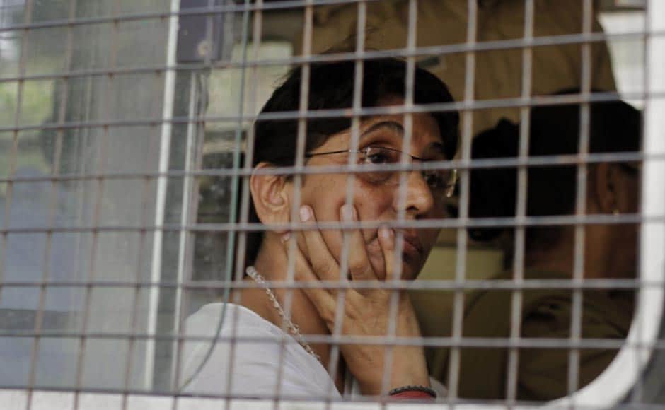 Maya Kodnani, in a police vehicle, arrives at a special court in Ahmedabad, ahead of the sentencing for the 2002 Naroda Patiya massacre. AP Maya Kodnani, in a police vehicle, arrives at a special court in Ahmedabad, ahead of the sentencing for the 2002 Naroda Patiya massacre. AP