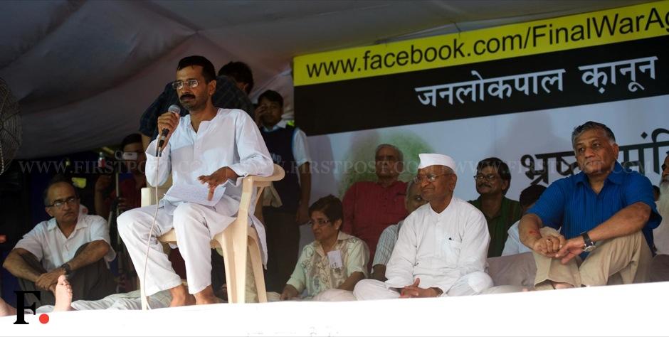 Team Anna member Arvind Kejriwal addresses the crowd at Jantar Mantar. Naresh Sharma/Firstpost Team Anna member Arvind Kejriwal addresses the crowd at Jantar Mantar. Naresh Sharma/Firstpost