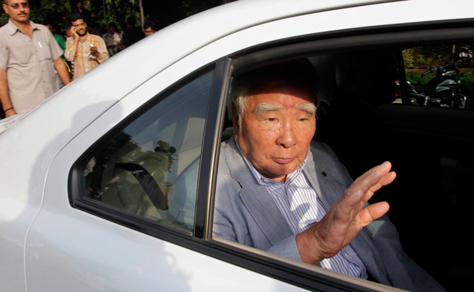 Suzuki leaves after a meeting with Gujarat state Chief Minister Narendra Modi at Gandhinagar. AP Suzuki leaves after a meeting with Gujarat state Chief Minister Narendra Modi at Gandhinagar. AP
