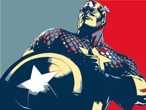 Captain America dons garb of US President Captain America dons garb of US President