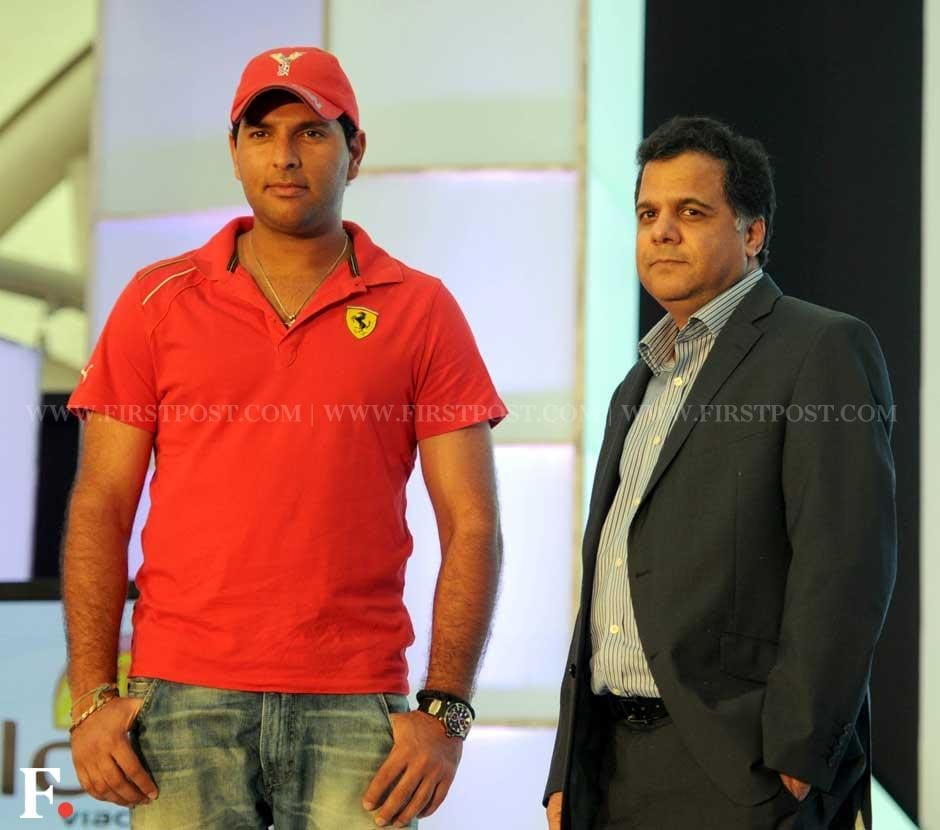 Yuvraj Singh with Raj Nayak, the CEO of Colors. Sachin Gokhale/Firstpost Yuvraj Singh with Raj Nayak, the CEO of Colors. Sachin Gokhale/Firstpost