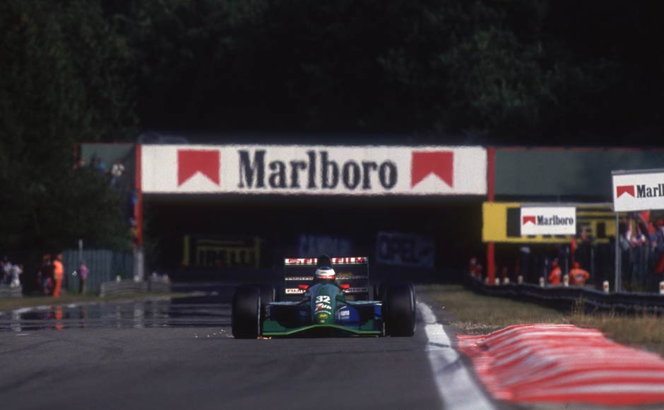 Schumacher, or Schumi as he is fondly called, made his debut with Jordan. After impressing in practice, he had to retire in the first lap due to a clutch problem. Getty Images Schumacher, or Schumi as he is fondly called, made his debut with Jordan. After impressing in practice, he had to retire in the first lap due to a clutch problem. Getty Images