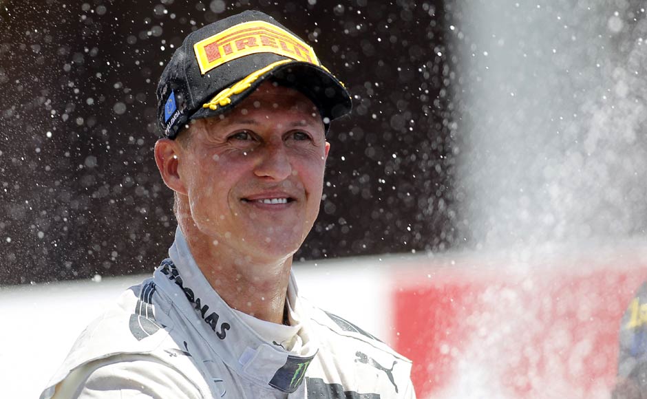There was however a moment to be cherished with his time at Mercedes. Schumacher managed third place in the European Grand Prix 2012 and became the oldest driver to finish on the podium. Reuters There was however a moment to be cherished with his time at Mercedes. Schumacher managed third place in the European Grand Prix 2012 and became the oldest driver to finish on the podium. Reuters
