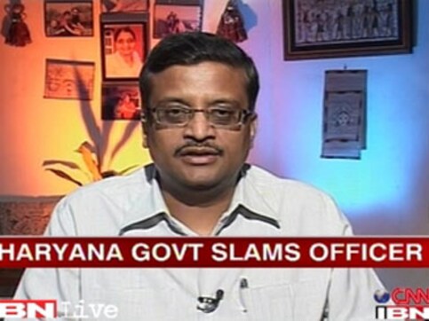 Congress says transferred Haryana IAS official has an axe to grind Congress says transferred Haryana IAS official has an axe to grind