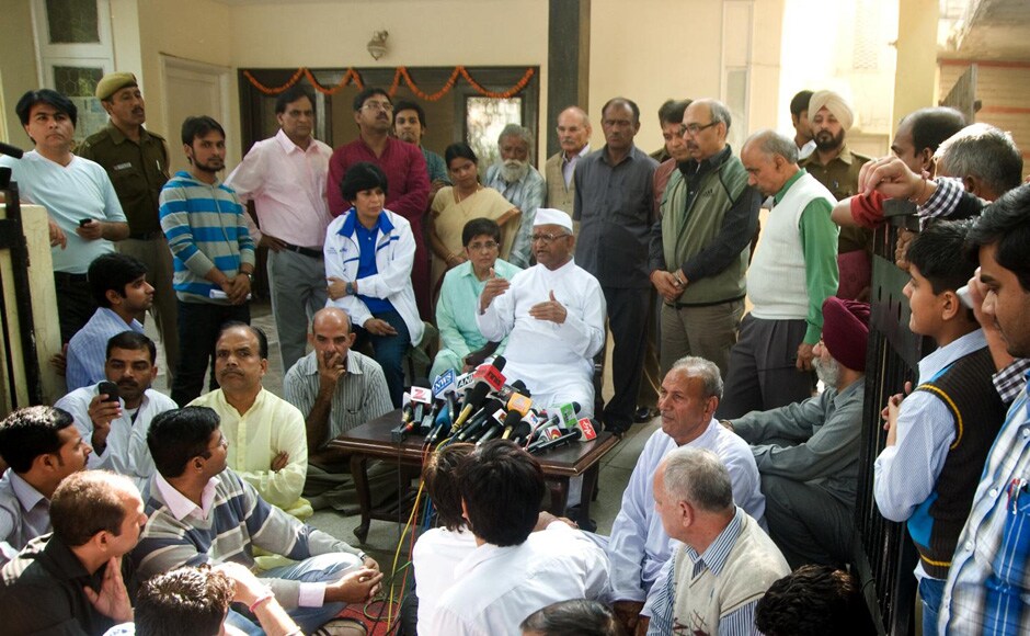 Anna Hazare on Sunday inaugurated his new office at Sarvodaya Enclave in south Delhi with a pledge to make India corruption free. Naresh Sharma/Firstpost Anna Hazare on Sunday inaugurated his new office at Sarvodaya Enclave in south Delhi with a pledge to make India corruption free. Naresh Sharma/Firstpost