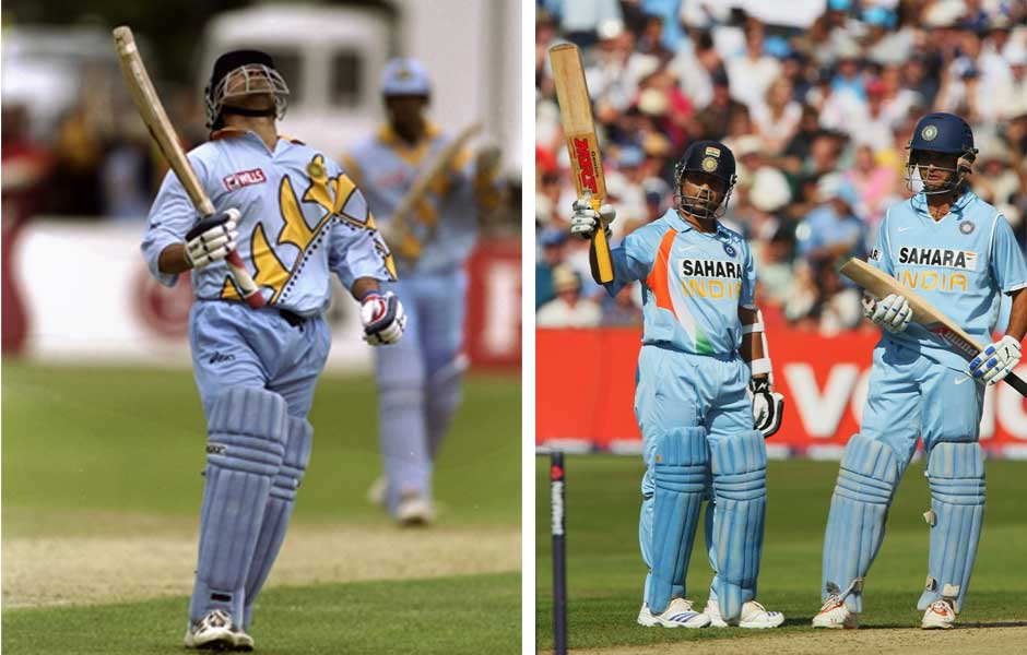(L) Sachin Tendulkar of India reaches his century during the Cricket World Cup Group A match against Kenya played in Bristol, England. India won the game by 94 runs. Craig Prentis /Allsport. (R) Sachin Tendulkar (L) of India acknowledges his half century with Sourav Ganguly during the Second NatWest Series One Day International match between England and India at the County Ground on August 24, 2007 in Bristol, England. Richard Heathcote/Getty Images (L) Sachin Tendulkar of India reaches his century during the Cricket World Cup Group A match against Kenya played in Bristol, England. India won the game by 94 runs. Craig Prentis /Allsport. (R) Sachin Tendulkar (L) of India acknowledges his half century with Sourav Ganguly during the Second NatWest Series One Day International match between England and India at the County Ground on August 24, 2007 in Bristol, England. Richard Heathcote/Getty Images