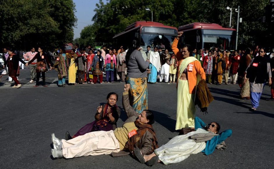 Activists lie on the road in New Delhi on Tuesday as a mark of protest against the gangrape. The incident has sparked fresh concern for women's safety in the city which is now being termed as the rape capital of India. AFP Activists lie on the road in New Delhi on Tuesday as a mark of protest against the gangrape. The incident has sparked fresh concern for women's safety in the city which is now being termed as the rape capital of India. AFP