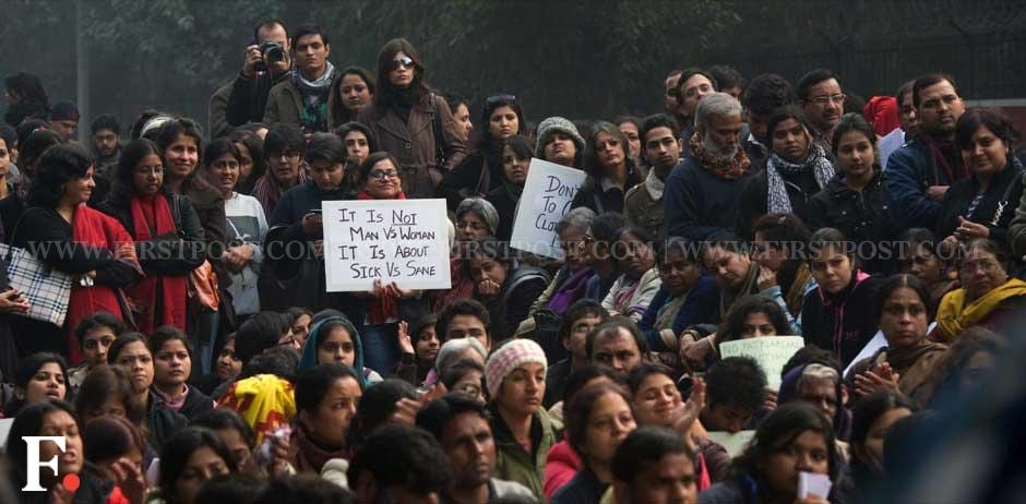 Protesters near India Gate seeking stronger laws against sexual assault. Naresh Sharma/Firstpost Protesters near India Gate seeking stronger laws against sexual assault. Naresh Sharma/Firstpost