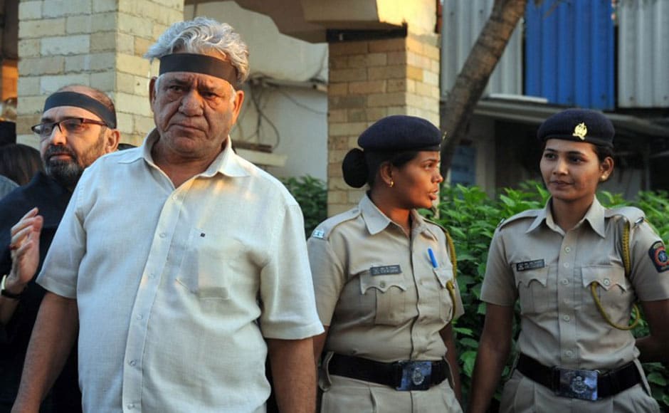 Actor Om Puri during the peaceful protests in Juhu. AFP Actor Om Puri during the peaceful protests in Juhu. AFP