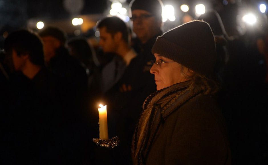 People gather for a prayer vigil at St Rose Church following an elementary school shooting in Newtown, Connecticut. AFP People gather for a prayer vigil at St Rose Church following an elementary school shooting in Newtown, Connecticut. AFP