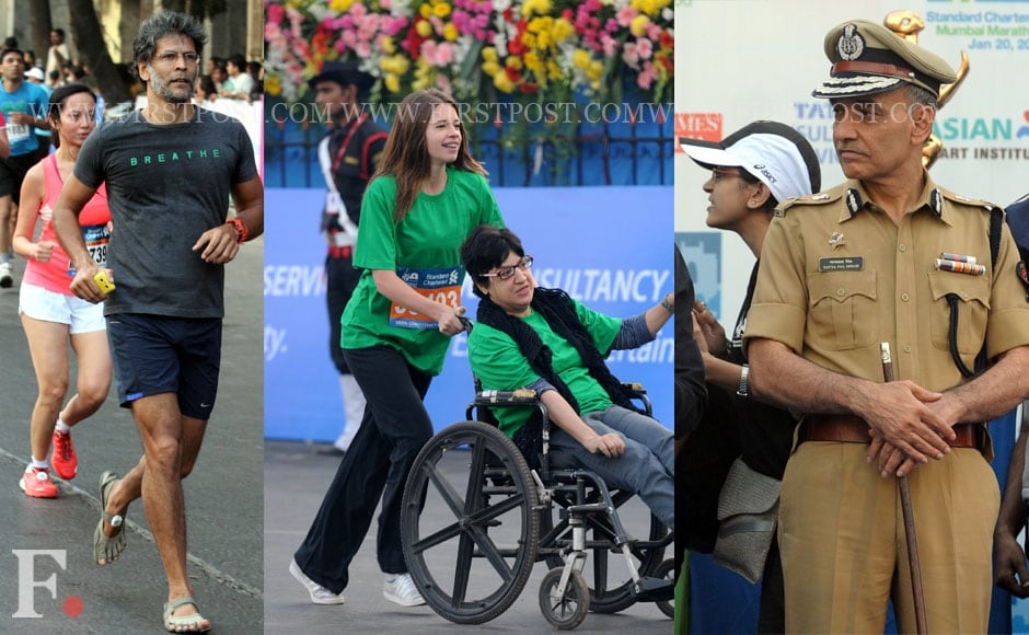 Actor Milind Soman, actress Kalki Koechlin and Mumbai police commissioner Satyapal Singh. Sachin Gokhale/Firstpost Actor Milind Soman, actress Kalki Koechlin and Mumbai police commissioner Satyapal Singh. Sachin Gokhale/Firstpost