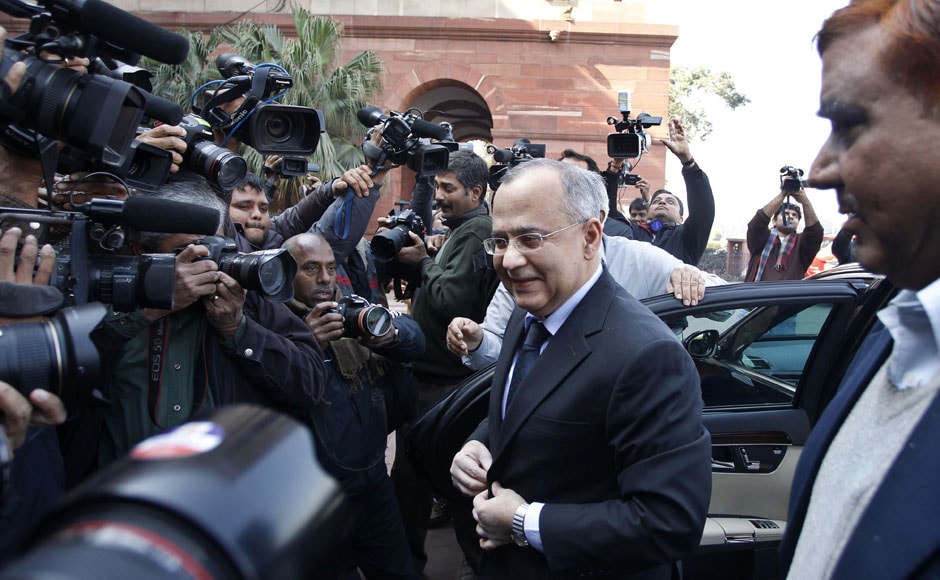 Pakistan High Commissioner to India Salman Bashir arrives at the Indian External Affairs Ministry in New Delhi on Wednesday. AP Pakistan High Commissioner to India Salman Bashir arrives at the Indian External Affairs Ministry in New Delhi on Wednesday. AP