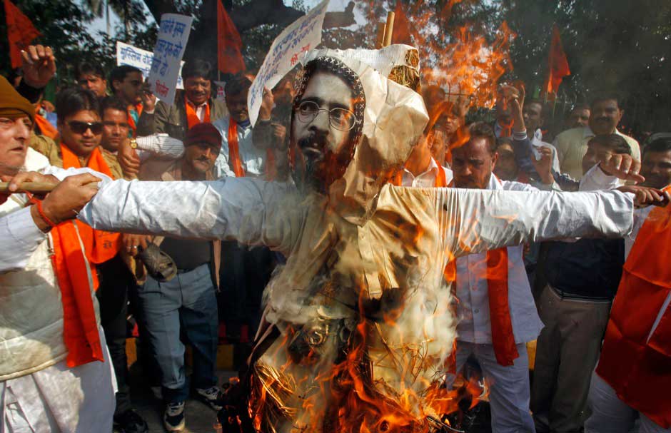 Activists from Hindu right-wing group Shiv Sena burn an effigy depicting Afzal Guru during a protest in New Delhi December 13, 2011. The activists were demanding the execution of Guru, who was convicted and sentenced to death by India's Supreme Court for an attack on the Indian parliament in December 2001. His execution was kept on hold pending a clemency appeal before the then president of India Pratibha Patil. REUTERS Activists from Hindu right-wing group Shiv Sena burn an effigy depicting Afzal Guru during a protest in New Delhi December 13, 2011. The activists were demanding the execution of Guru, who was convicted and sentenced to death by India's Supreme Court for an attack on the Indian parliament in December 2001. His execution was kept on hold pending a clemency appeal before the then president of India Pratibha Patil. REUTERS
