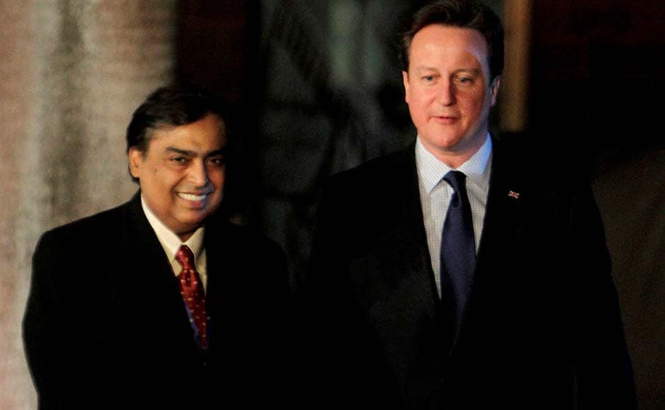 British Prime Minister David Cameron with Mukesh Ambani at the Chatrapati Shivaji Museum in Mumbai. Cameron also visited a mummy exhibition, brought to the city by Reliance Foundation, BP, the British Museum and the Chhatrapati Shivaji Maharaj Vastu Sangrahalaya. PTI British Prime Minister David Cameron with Mukesh Ambani at the Chatrapati Shivaji Museum in Mumbai. Cameron also visited a mummy exhibition, brought to the city by Reliance Foundation, BP, the British Museum and the Chhatrapati Shivaji Maharaj Vastu Sangrahalaya. PTI