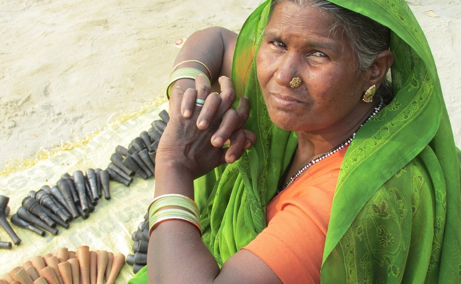 Gulaab Bai is from Sagar district, Madhya Pradesh. She sells home- made chillums (smoking pipes) for Rs 5 and 10 at Maha Kumbh 2013, in Allahabad, Uttar Pradesh. Chillums are popular with monks and their disciples at the fair. Danish Raza/ Firstpost Gulaab Bai is from Sagar district, Madhya Pradesh. She sells home- made chillums (smoking pipes) for Rs 5 and 10 at Maha Kumbh 2013, in Allahabad, Uttar Pradesh. Chillums are popular with monks and their disciples at the fair. Danish Raza/ Firstpost