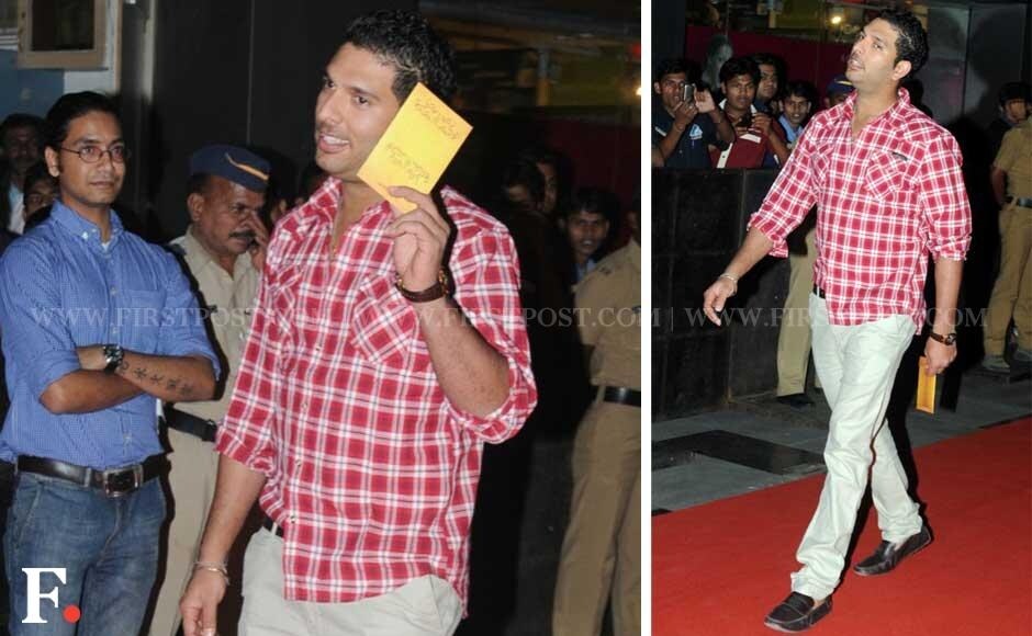 Yuvraj Singh at the premiere of Midnight's Children. Sachin Gokhale/Firstpost Yuvraj Singh at the premiere of Midnight's Children. Sachin Gokhale/Firstpost