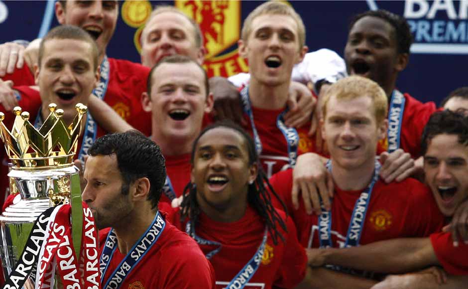 Giggs scored a vital goal for United to seal the 2008 Premier League title. He has won a total of 12 EPL titles so far and is looking good for a 13th. Reuters Giggs scored a vital goal for United to seal the 2008 Premier League title. He has won a total of 12 EPL titles so far and is looking good for a 13th. Reuters
