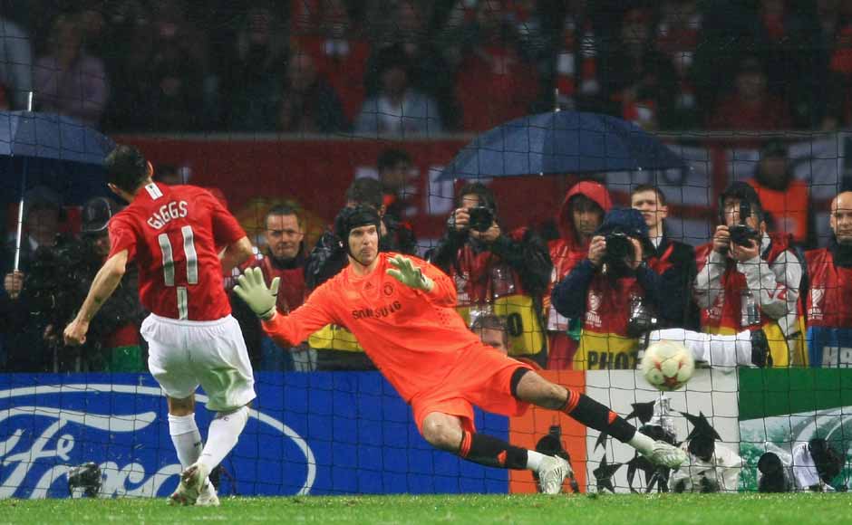 He would go on to win another Champions League medal when United beat Chelsea in 2008. He scored a penalty in the shootout and broke Sir Bobby Charlton's appearances record for United on the same night. Getty Images He would go on to win another Champions League medal when United beat Chelsea in 2008. He scored a penalty in the shootout and broke Sir Bobby Charlton's appearances record for United on the same night. Getty Images