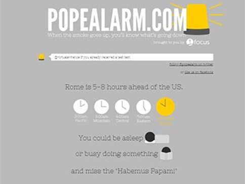 Black or White smoke? Website to text or email users when new Pope is chosen