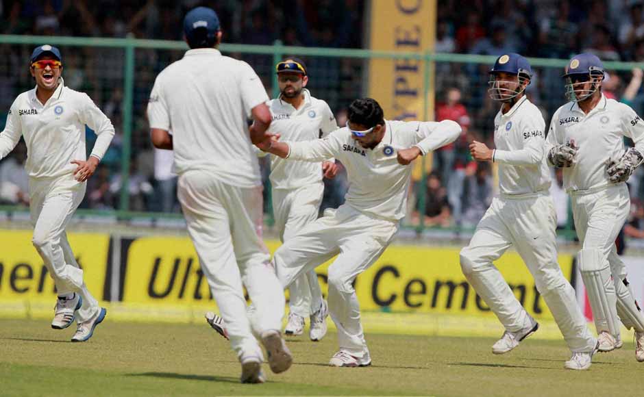 Australia failed miserably against India's spinners, and Jadeja was their primary tormentor at Kotla. PTI Australia failed miserably against India's spinners, and Jadeja was their primary tormentor at Kotla. PTI