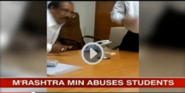 Students film NCP minister Gavit swearing at them in office Students film NCP minister Gavit swearing at them in office