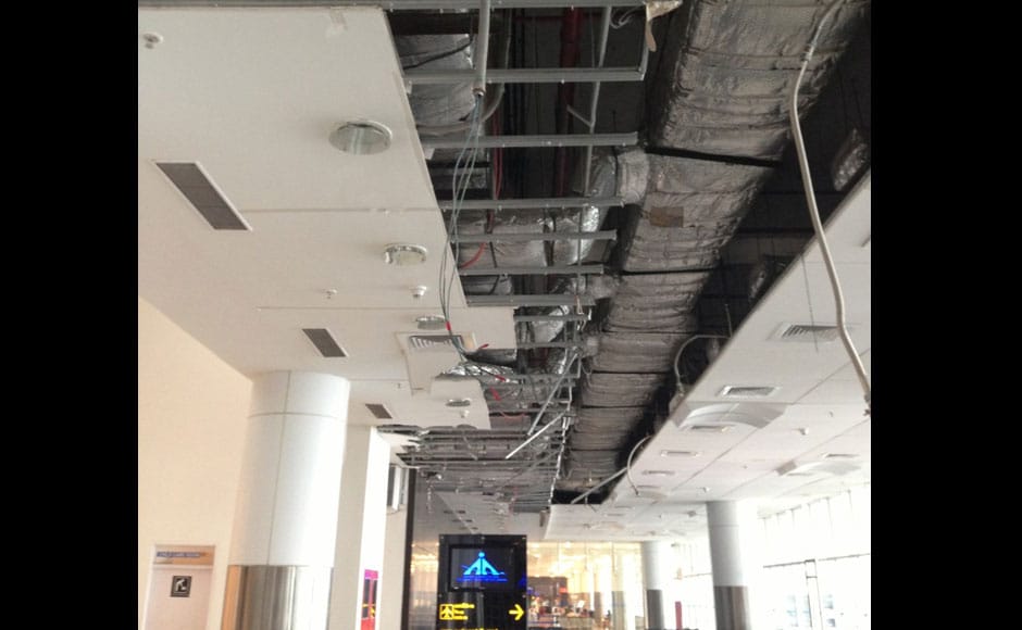 airport chennai firstpost disaster tell story roof collapsed fell terminal domestic false panels ceiling section its
