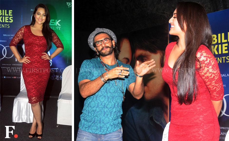 Sonakshi Sinha with Ranveer Singh. Sachin Gokhale/ Firstpost Sonakshi Sinha with Ranveer Singh. Sachin Gokhale/ Firstpost