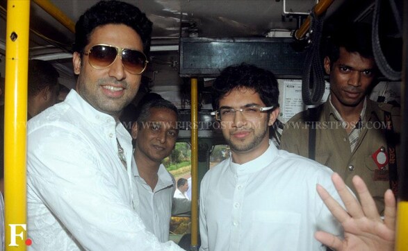 Images: Abhishek Bachchan, Aditya Thackeray flag off BEST buses for Film City Images: Abhishek Bachchan, Aditya Thackeray flag off BEST buses for Film City