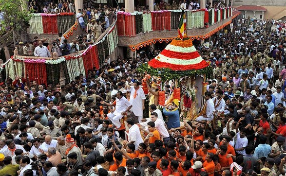 Photos: Narendra Modi pulls Jagannath Rath Yatra in Ahmedabad Photos: Narendra Modi pulls Jagannath Rath Yatra in Ahmedabad