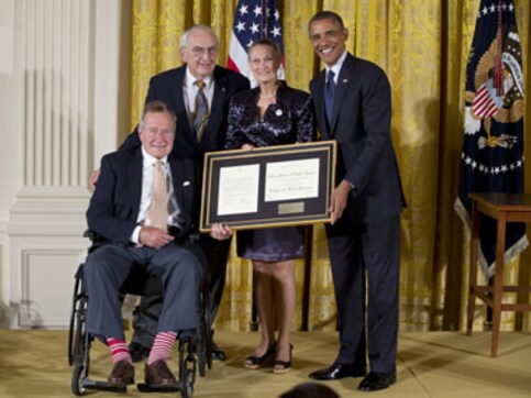 US a kinder and gentler nation because of Bush senior: Obama US a kinder and gentler nation because of Bush senior: Obama