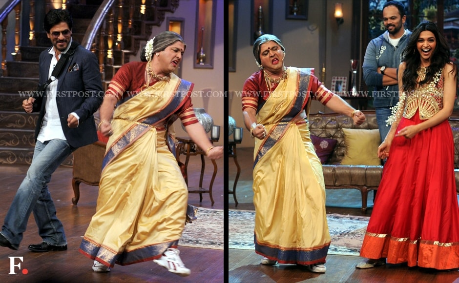 Shah Rukh Khan and Deepika Padukone on the set of Comedy Nights With Kapil. Sachin Gokhale/Firstpost Shah Rukh Khan and Deepika Padukone on the set of Comedy Nights With Kapil. Sachin Gokhale/Firstpost