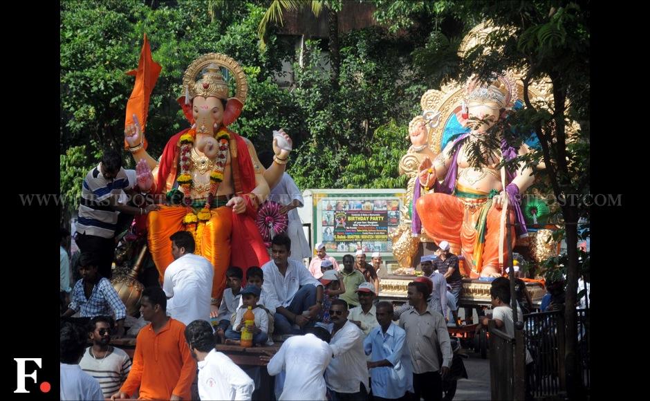 With the Ganesh Chaturthi just around the corner, huge Ganesha idols have been spotted across Mumbai. Sachin Gokhale/Firstpost With the Ganesh Chaturthi just around the corner, huge Ganesha idols have been spotted across Mumbai. Sachin Gokhale/Firstpost
